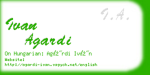 ivan agardi business card